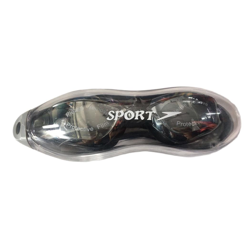 Kính bơi Sport người lớn - (dây silicon bền bỉ, tròng tráng gương chống tia UV)