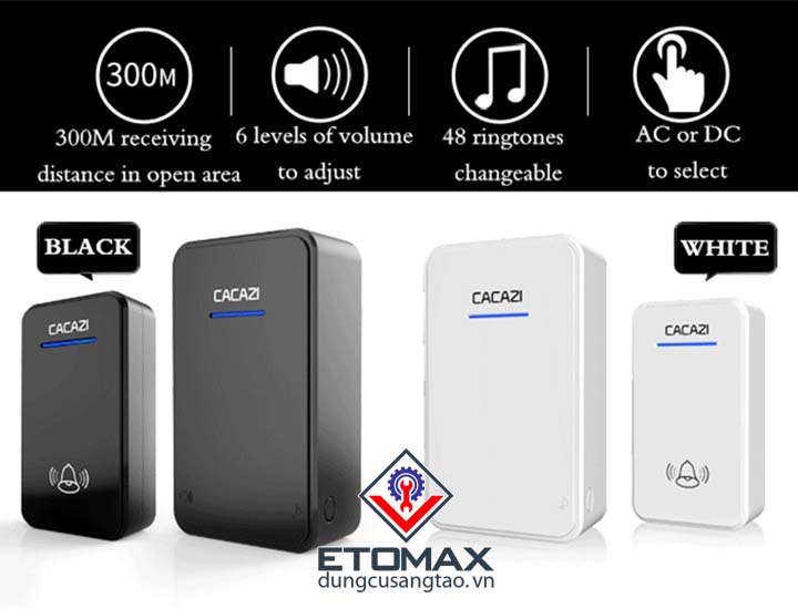 Chuông cửa không dây CACAZI A8