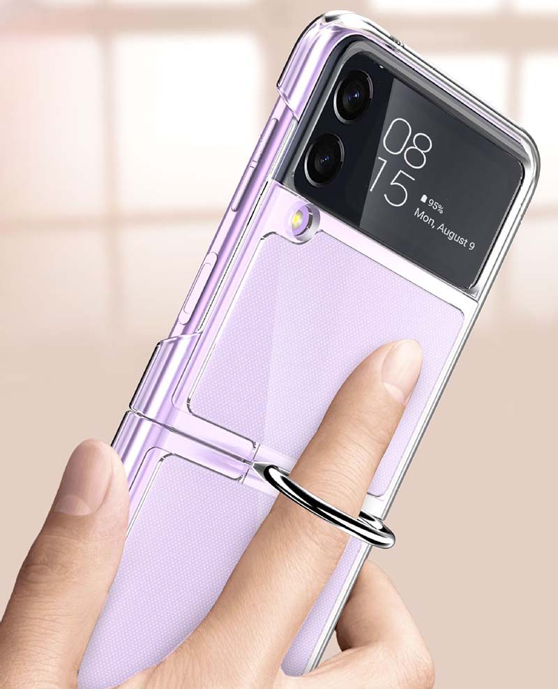 Ốp dành cho Z Flip 4 Samsung trong suốt cao cấp có vòng treo