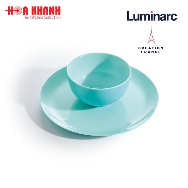 Đĩa Thủy Tinh Luminarc Diwali Light Turquoise 19cm - bộ 6 đĩa - P2613