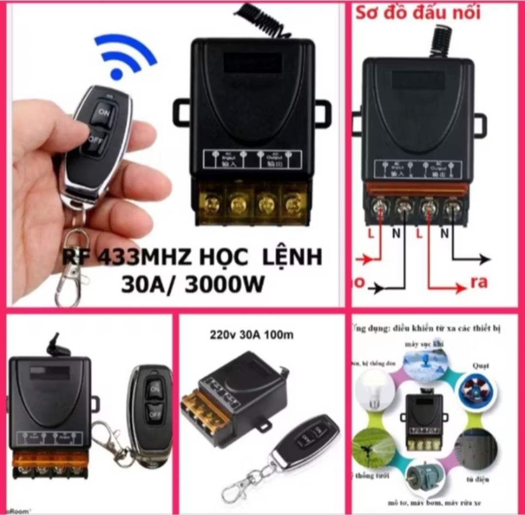 1 BỘ ĐIỀU KHIỂN BẬT TẮT CÁC THIẾT BỊ ĐIỆN MÁY BƠM NƯỚC BÓNG ĐÈN TỪ XA THÔNG MINH MẪU MỚI