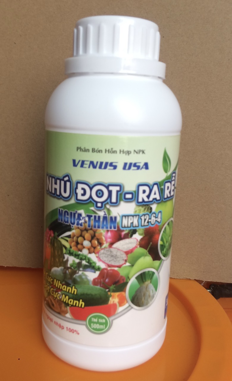 Phân bón Ngựa thần Nhú đọt ra rễ NPK 12-6-4 chai 0.5L, ra rễ cực nhanh, nhú đọt cực mạnh.