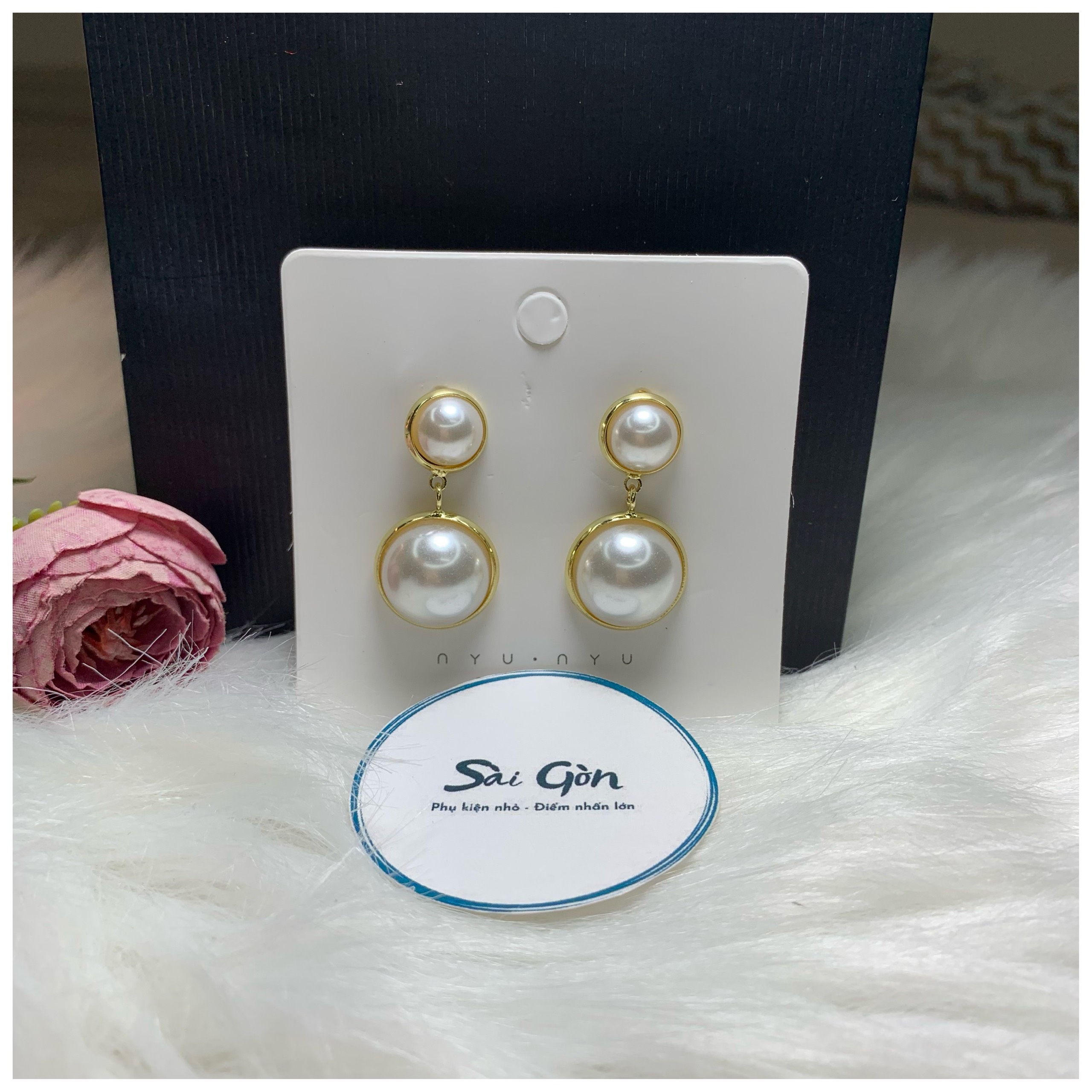 Bông tai ngọc trai Hàn Quốc cao cấp SAIGON ACCESSORY