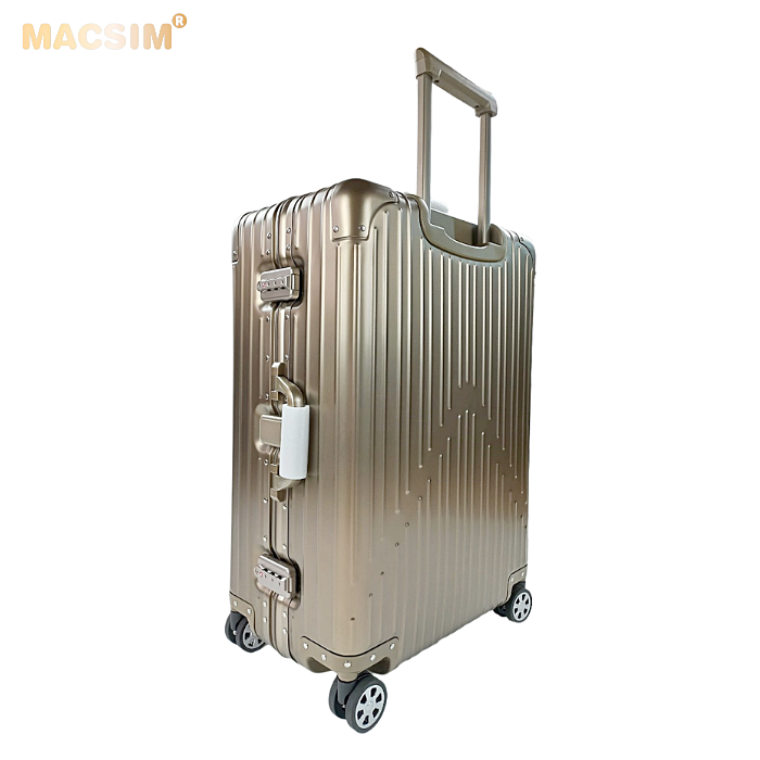 Vali hợp kim nhôm nguyên khối MS1104 Macsim cao cấp màu ti - gold cỡ 29 inches