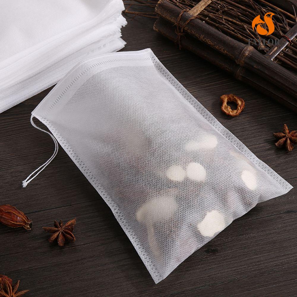 Combo 100 túi lọc trà, thảo dược dây rút chất liệu không dệt - HENRYSA