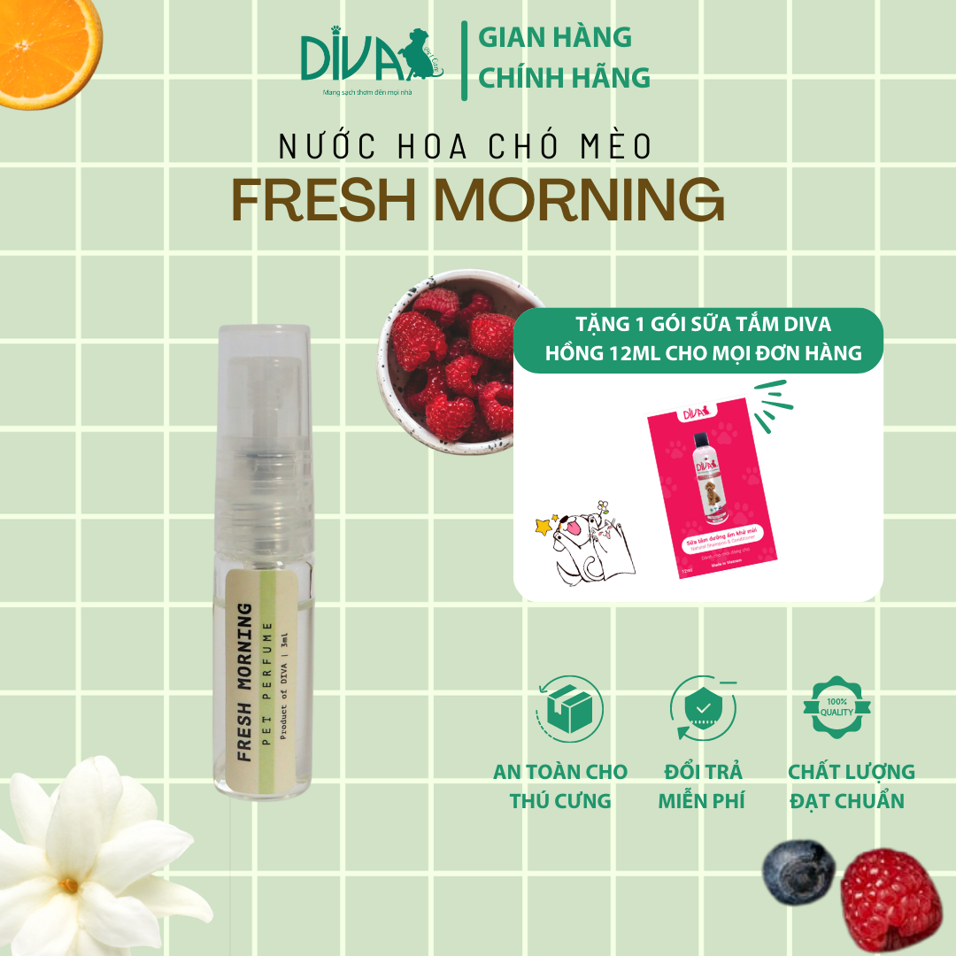 NƯỚC HOA CAO CẤP CHO THÚ CƯNG DIVA - FRESH MORNING 2.5ML