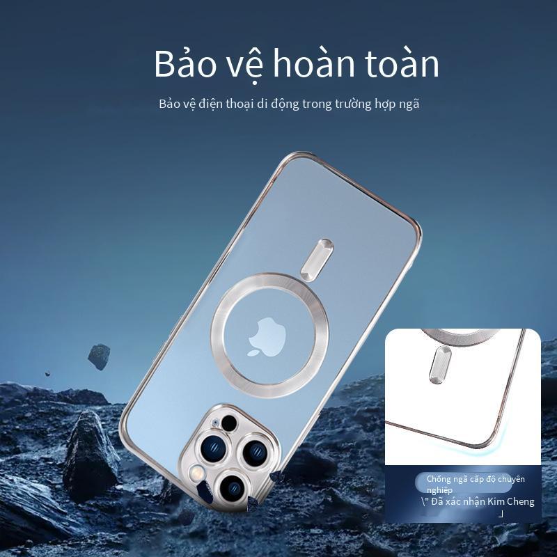 Phong cách mạ điện TPU trong suốt mới nhất phù hợp với Apple 11 12 13 iPhone 14 đầy đủ các loại ốp điện thoại di động từ tính không dây