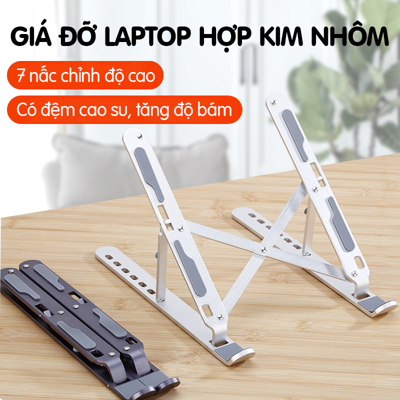 Giá đỡ laptop hợp kim nhôm , Gác  Máy Tính Xách Tay Giá Đỡ Gấp Gọn Làm Mát - K1321