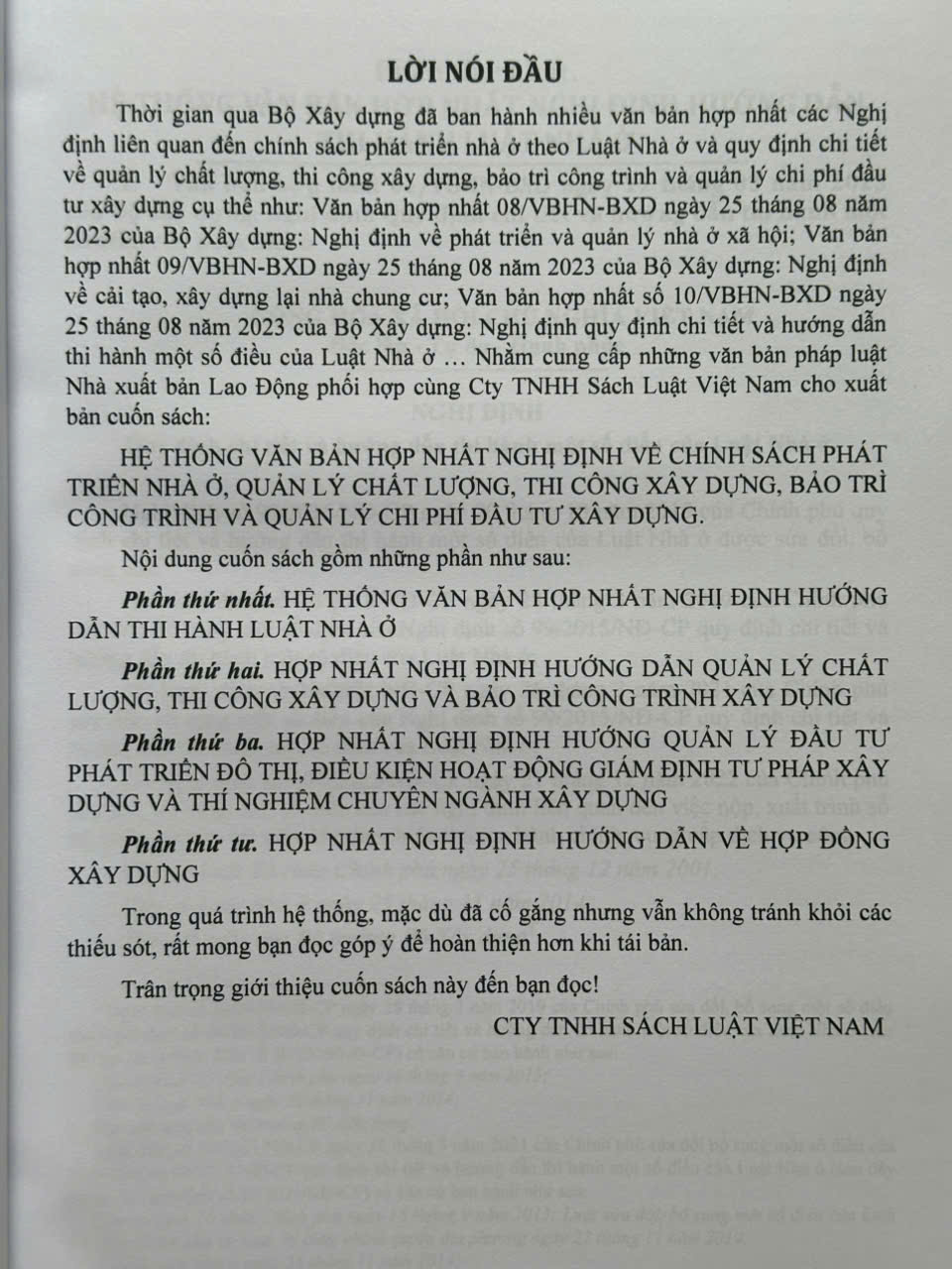 Hệ Thống Văn Bản Hợp Nhất Nghị Định Về Chính Sách Phát Triển Nhà Ở, Quản Lý Chất Lượng, Thi Công Xây Dựng, Bảo Trì Công Trình Và Quản Lý Chi Phí Đầu Tư Xây Dựng - V2294T