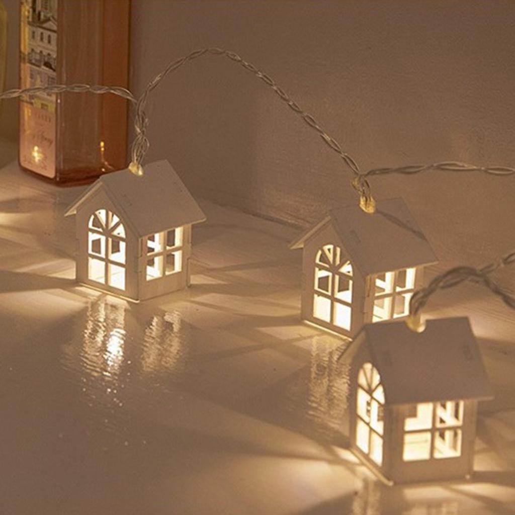House Shape LED String Lights Warm White