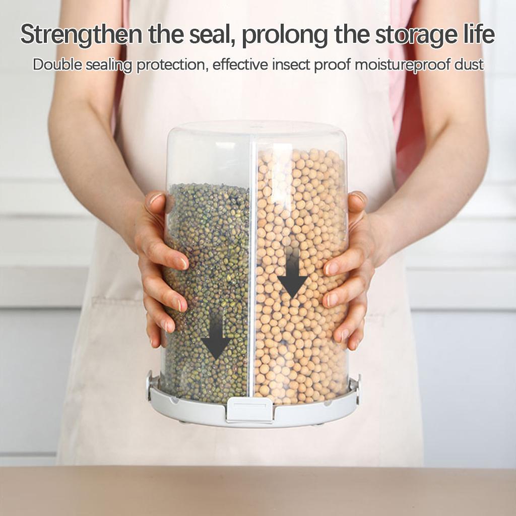 2x Multifunction Food Storage Tank Kitchen Supplies Cereal Container Bottle