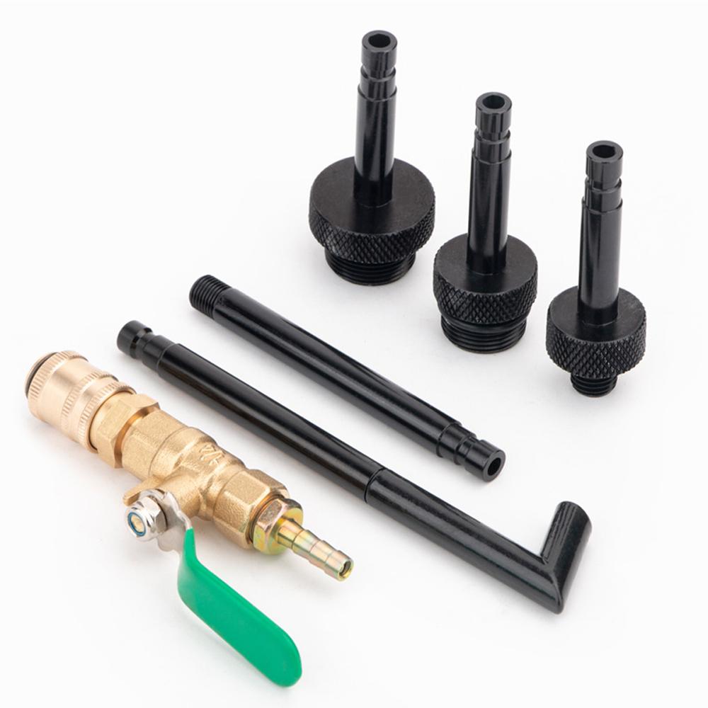 Car Oil Filling Filler Adapter Kit Auto Transmission Fluid Connector Fuel Dispenser Connector with Self-locking Interface Ball Valves Set