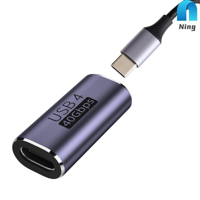 Đầu Chuyển Đổi Ning Type-C 4.0 Cổng C Female Sang C 40gbps Pd100w Sạc Nhanh Dành Cho Thunderbolt 4 Notebook