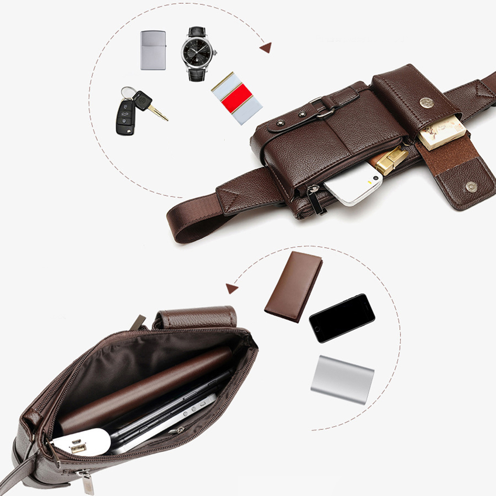 Túi đeo thắt lưng mỏng chống nước cho du lịch dành cho nam nữ