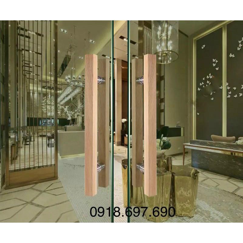 Tay nắm gỗ cửa đi