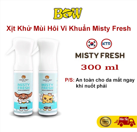 Xịt khử mùi, khử khuẩn Misty Fresh an toàn cho thú cưng 300ml