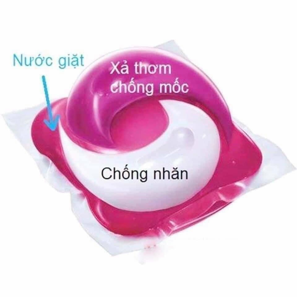 Viên giặt xả 4 in 1 Nhật Bản hộp 12 viên-Viên giặt xả 4D Gel Ball nội địa Nhật Bản