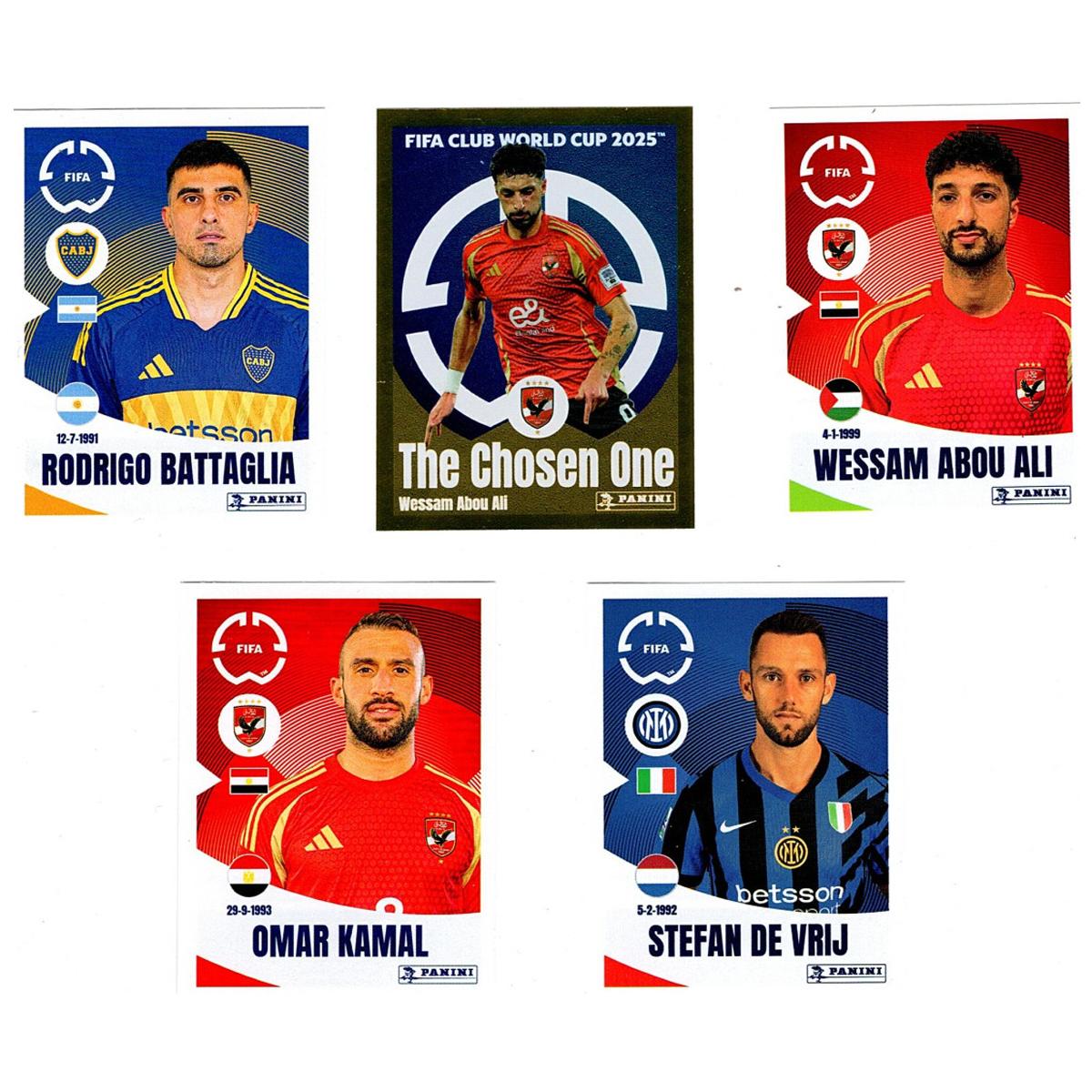 Sticker Cầu Thủ FIFA Club World Cup 2025 - Panini (5 Sticker Ngẫu Nhiên/Túi)