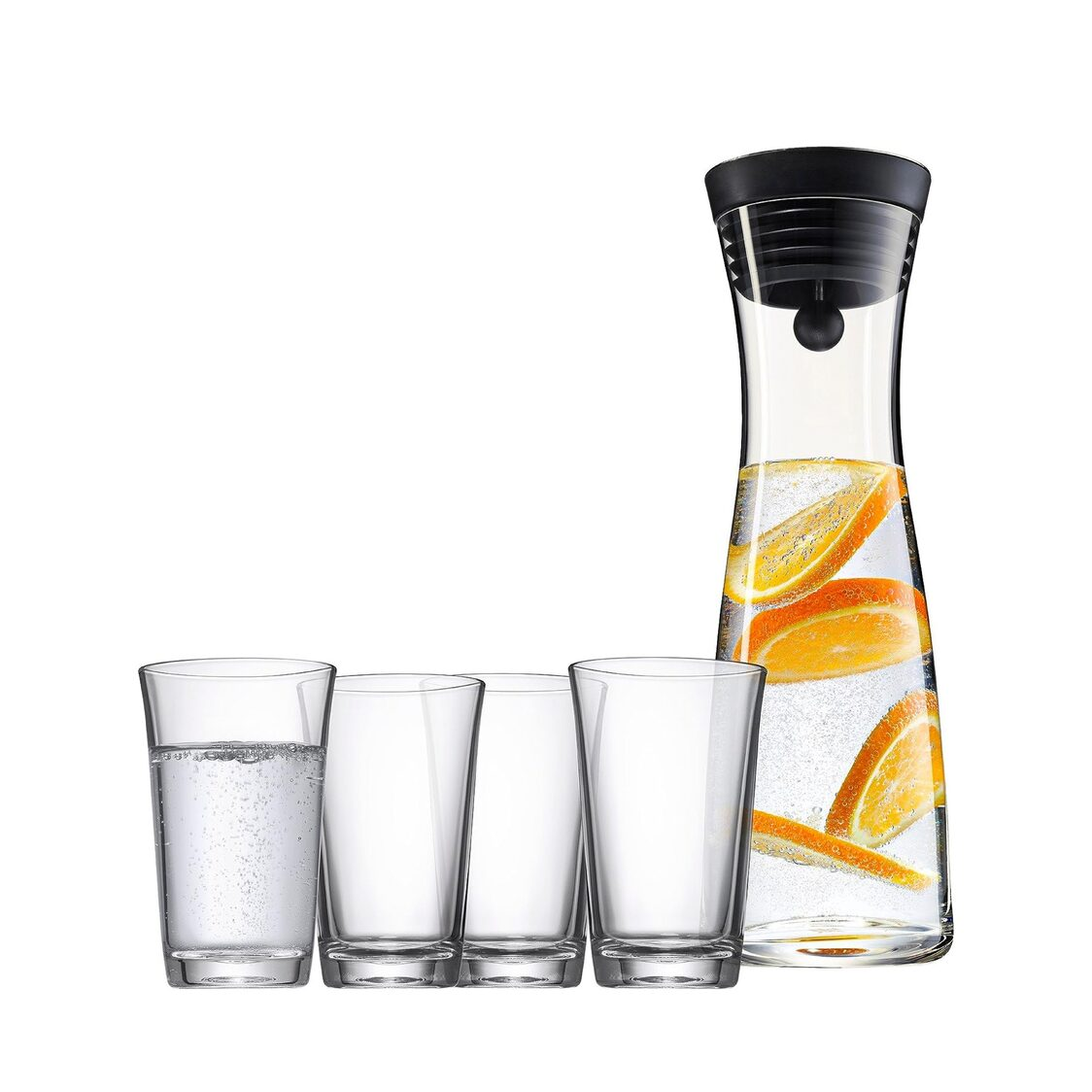 Bộ Bình Nước Thủy Tinh 1L Và 4 Cốc Thủy Tinh 250ml WMF Decanter Cao Cấp, Nhập Khẩu Chính Hãng 0617709992
