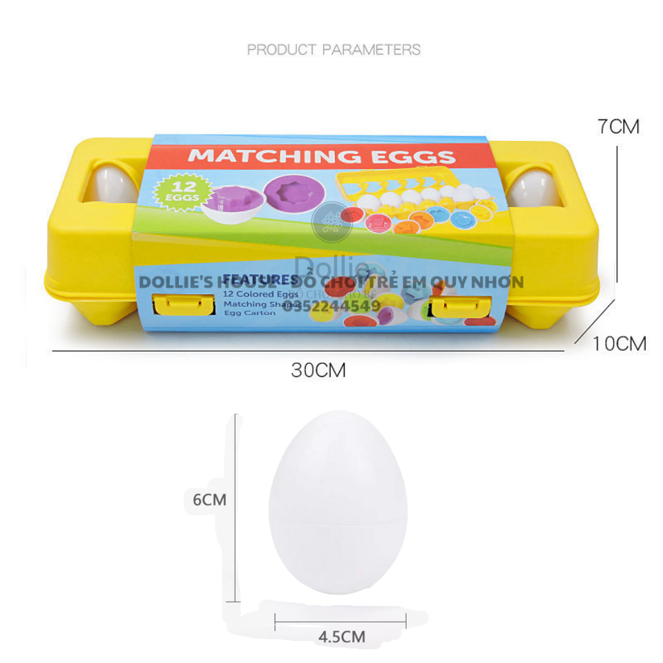 ĐỒ CHƠI SET 12 TRỨNG MATCHING EGGS