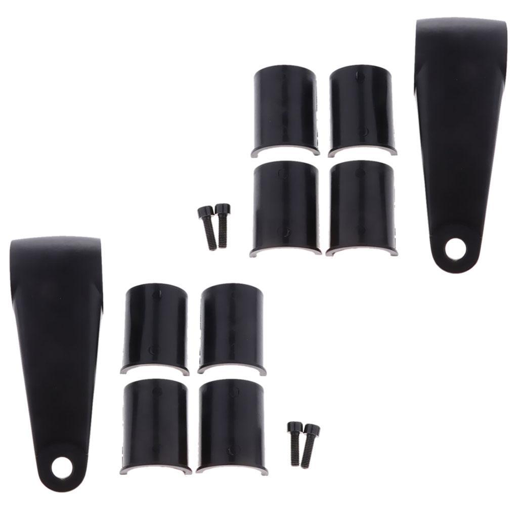 Motorcycle Black Billet Aluminum Headlight Fork Mounting Brackets Kits for