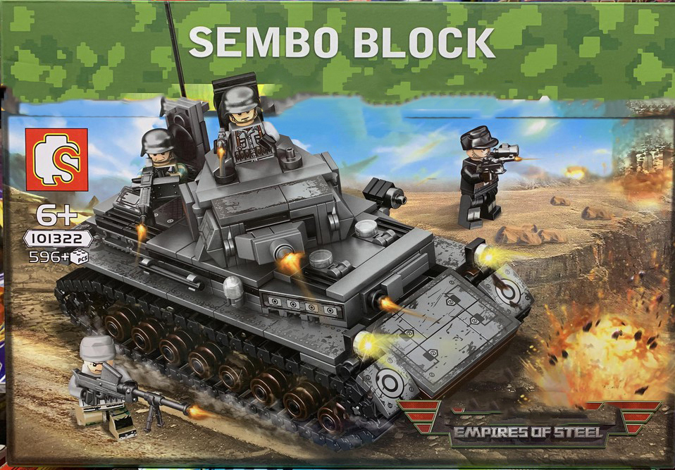 Bộ đồ chơi lắp ráp, xếp hình xe tăng quân sự (mẫu ngẫu nhiên)