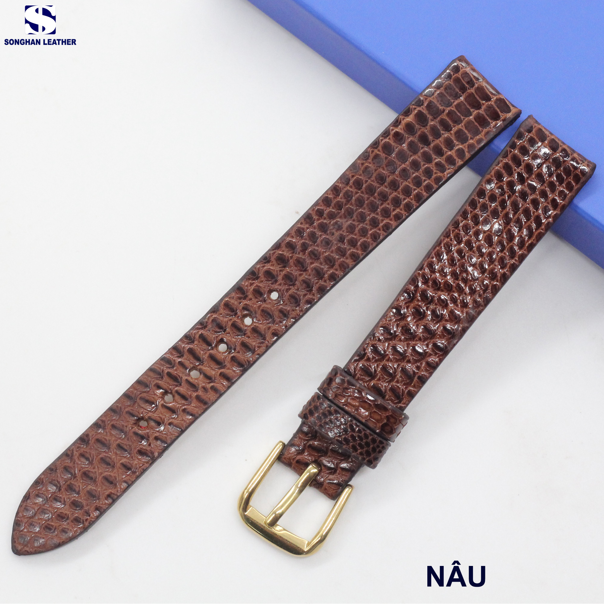 Dây da đồng hồ Kỳ Đà, Dây Đồng Hồ Da Dành Cho Nữ SIZE 12mm-14mm-16mm Gắn Chốt Thông Minh Tiện Lợi BH 6 Tháng