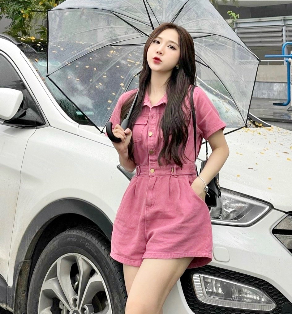 JUMPSUIT ĐỒ BAY NGẮN QUẦN SHORTS LƯNG CAO ỐNG RỘNG JEANS CỔ SƠ MI DENIM PLAYSUITS THỂ THAO ĐI TIỆC ĐI CHƠI DẠO PHỐ ĐI BIỂN