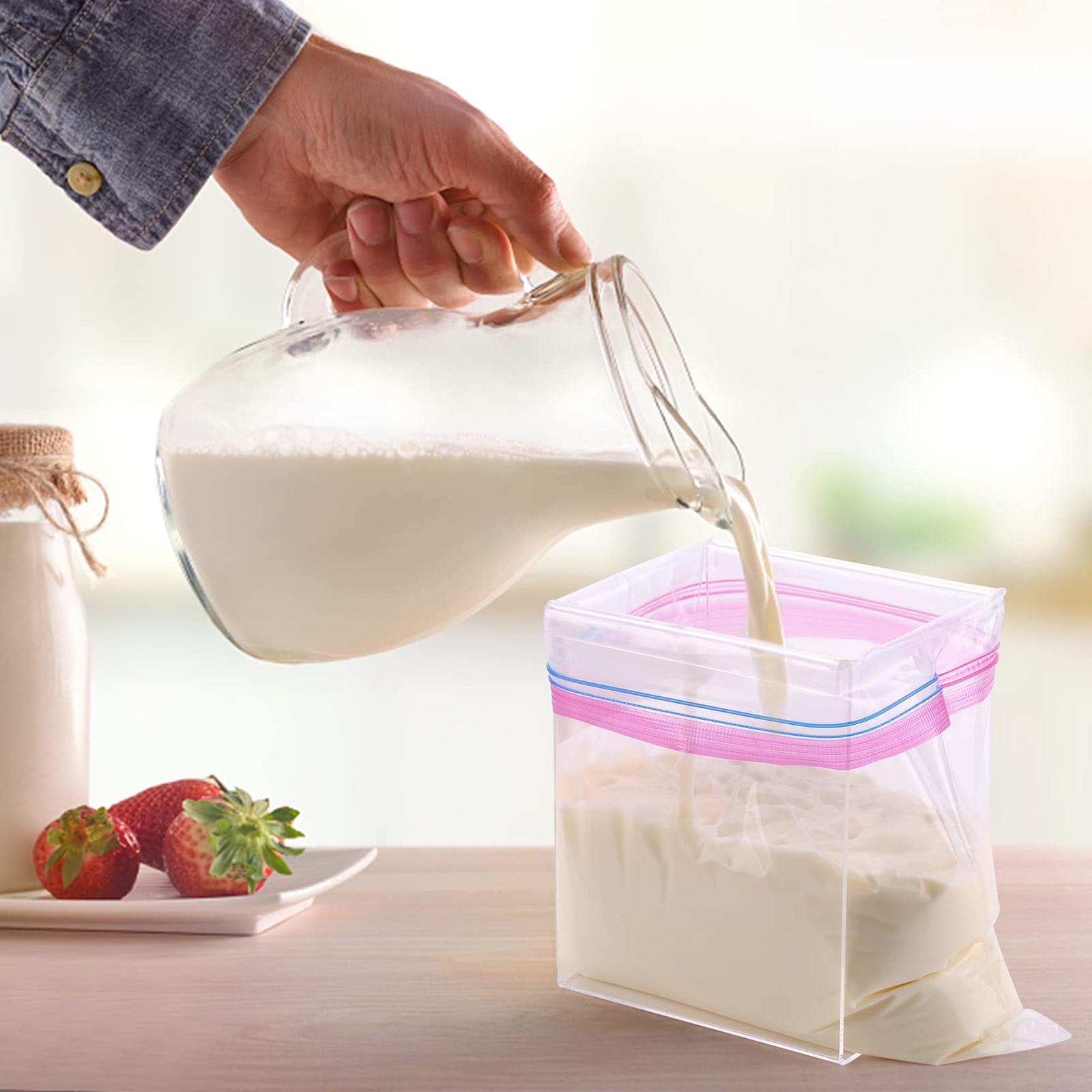 Sealable Bag Holder Food Meal Prep Organizer Portable Food Storage Bag Holder