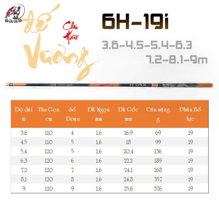 Cần Câu Tay Đế Vương Chư Hầu 6H, Cần Câu Đài Cao Cấp - đại hạ giá