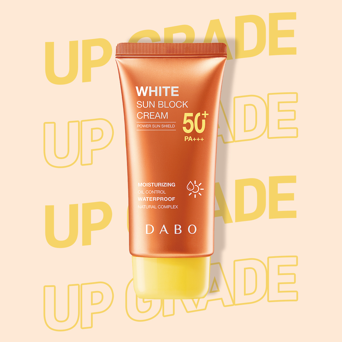 Kem chống nắng lót nền trang điểm trắng mịn bật tone Dabo White Sunblock Cream SPF 50 PA+++ Hàn quốc (70ml)- Hàng Chính Hãng