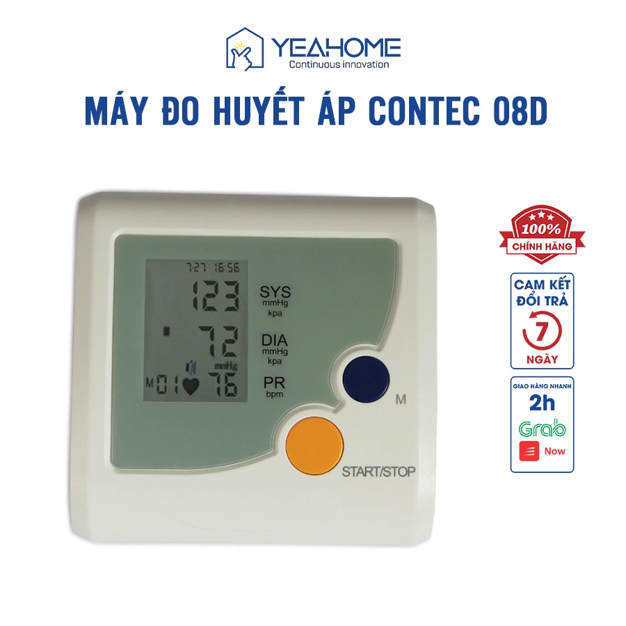 Máy đo huyết áp cổ tay NIBP CONTEC08D - Nhỏ gọn tiện mang đi - Đo huyết áp, đo nhịp tim nhanh, chính xác