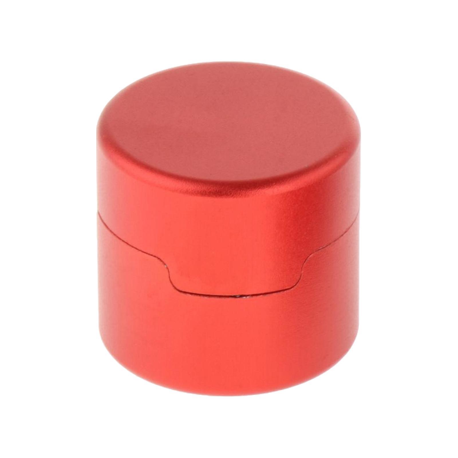 Pool Cue Chalk Holder Portable Aluminum Alloy Box Billiards Accessories Red