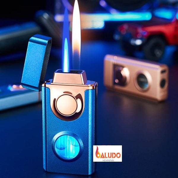 Vỏ hộp quẹt bật lửa ga cảm ứng điện tử 2 phong cách lửa Tenho TH-656