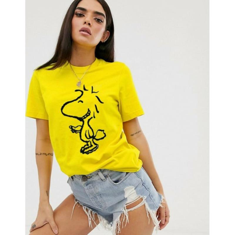Áo thun các mẫu Snoopy và Peanut hè 2021 cực xinh chất cotton 100 - Peanut vàng,XL dưới 80kg