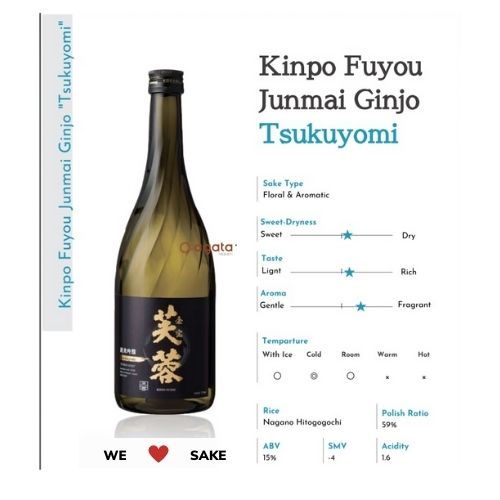 Chai Rượu Sake Kinpou Fuyou Jumai Ginjo Tsukuyomi 720ml