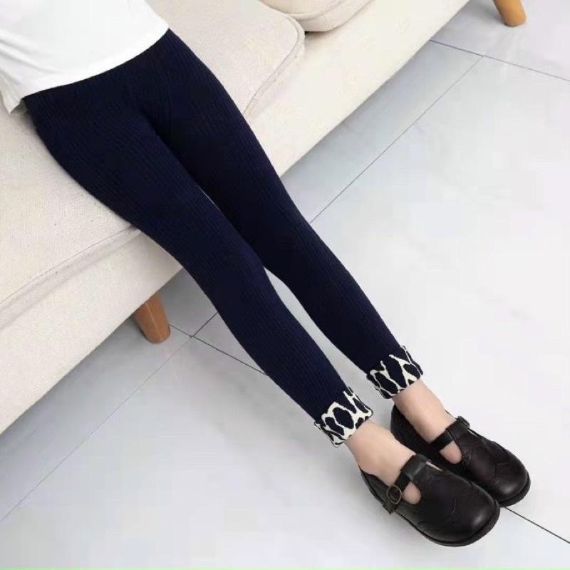 Quần tất cho bé,quần legging len dày cao cấp cho bé gái️Quần legging họa tiết da beo hàng quảng châu cao cấp