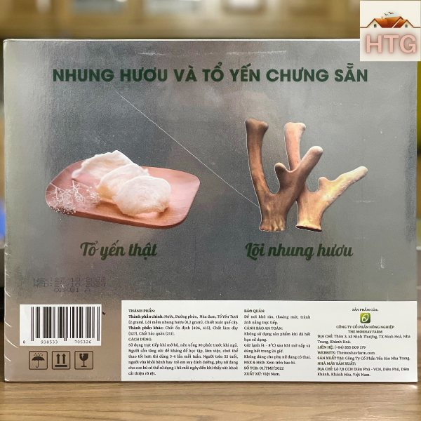 Tổ yến Nhung hươu chưng sẵn, Anbinest, The Moshav Farm, Tốt cho người cao tuổi, người mới ốm dậy, trẻ em suy dinh dưỡng, xương khớp - Khay quà tặng