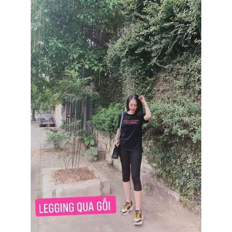 COMBO 2 QUẦN LỬNG LEGGING THÁI MÀU ĐEN CÙNG SIZE - 2 SIZE LỰA CHỌN