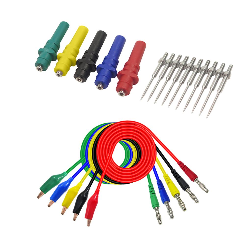 Multimeter Test Leads Alligator Clip Banana Plug Cable with P8002 Probes Set