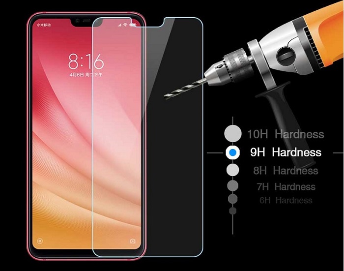 Tấm dán kính cường lực độ cứng 9H dành cho Xiaomi Mi 8 Lite - KCL01