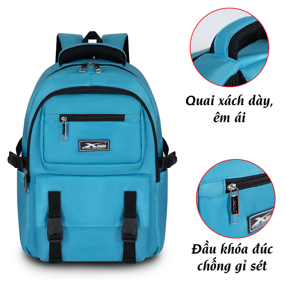 Balo cao cấp nhiều ngăn tiện lợi Xbags Sea Blue Xb 3201