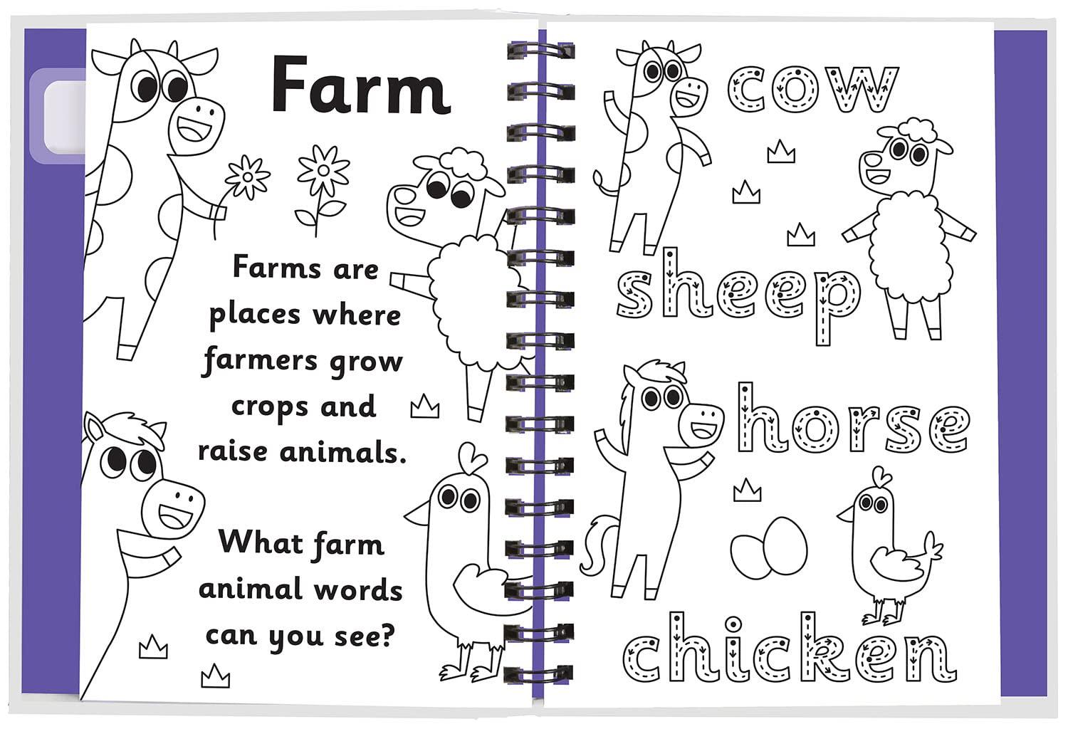 Sách ngoại văn: Early Learning Magic Water Colouring - Animal Friends First Words