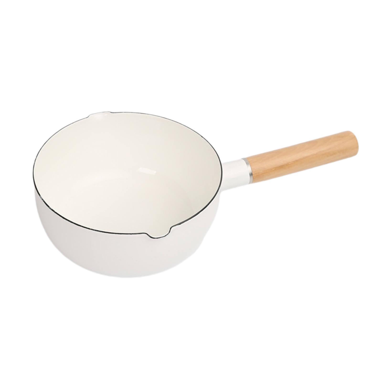 1.5L Enamel Milk Pan Milk Pot Saucer Non-Stick for Home Stoves All Hobs