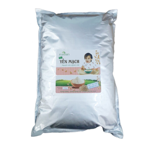 Bột Yến Mạch Nguyên Cám Nguyên Chất Xuân An (ko đường)Túi 3Kg (Giảm 25%)