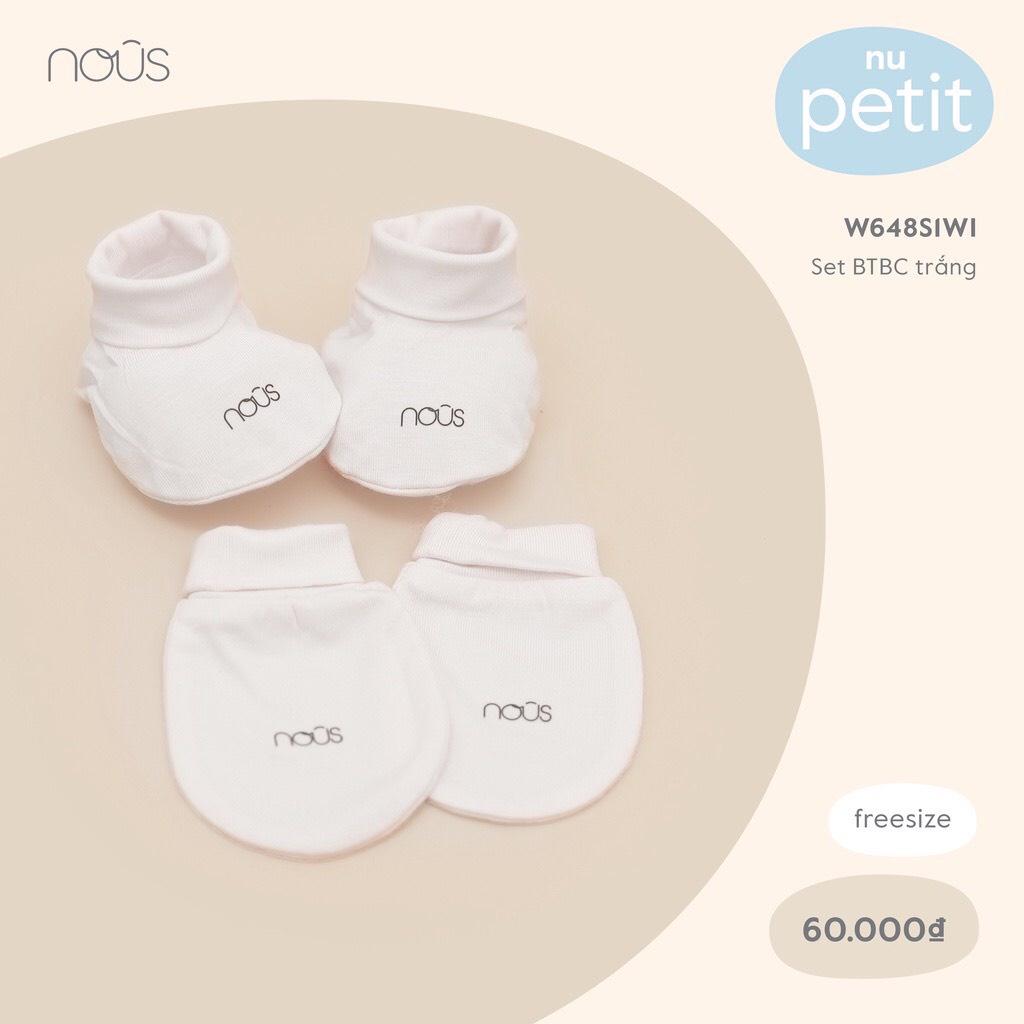 Phụ kiện NOUS - Set bao tay bao chân sơ sinh cho bé - Chất liệu Nu Petit 95% cotton thiên nhiên