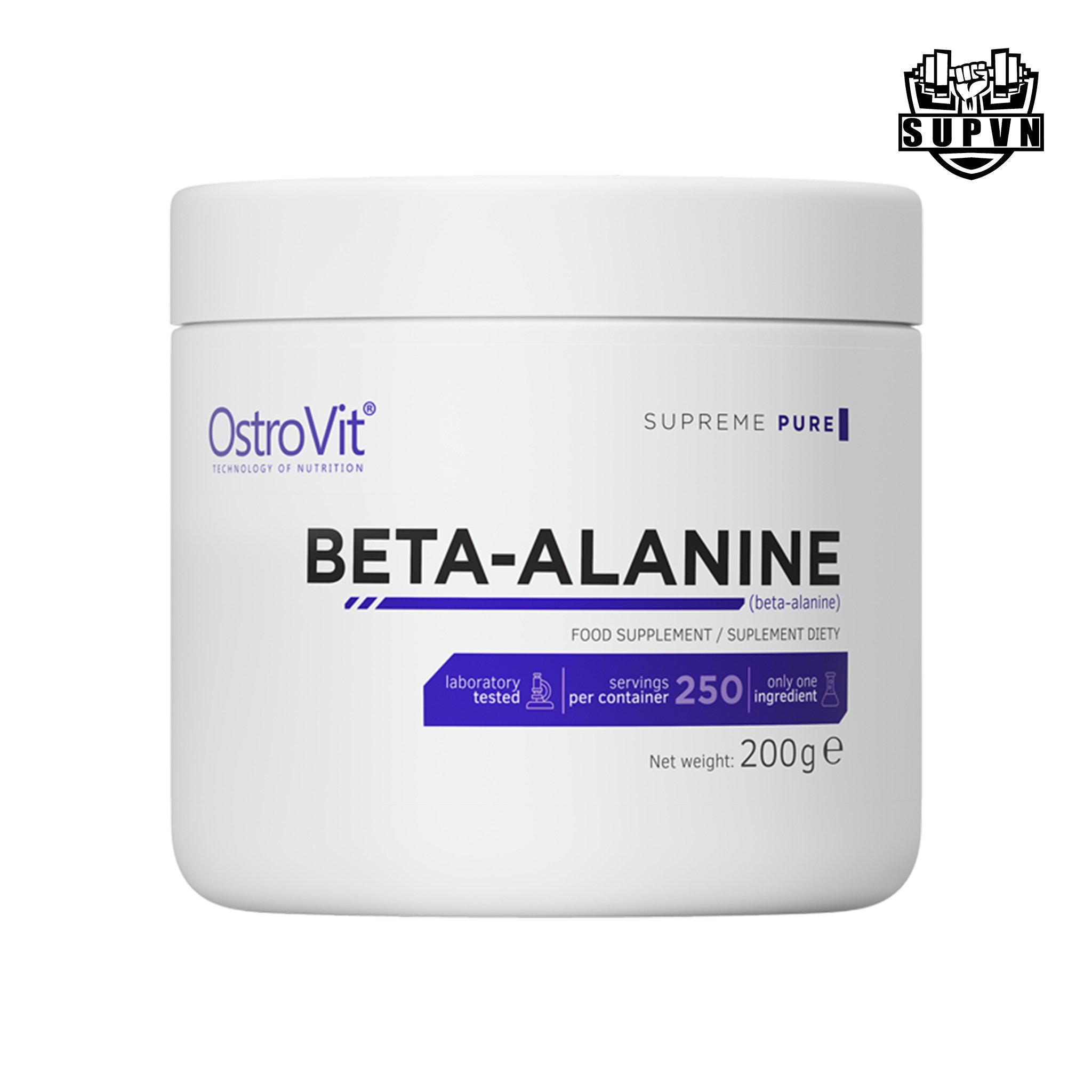 Ostrovit Beta Alanine 200g - Đơn chất hỗ trợ tăng sức mạnh sức bền trong tập luyện