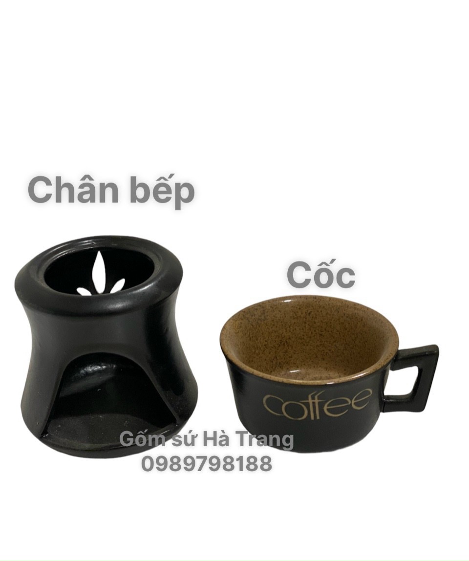 Bếp hâm cafe gốm sứ Bát Tràng cao cấp