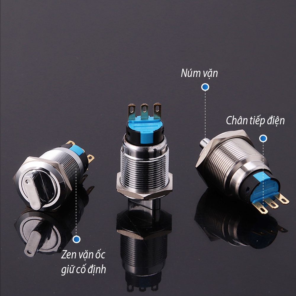 Núm công tắc xoay Tự khóa 16mm, 19mm, 22mm
