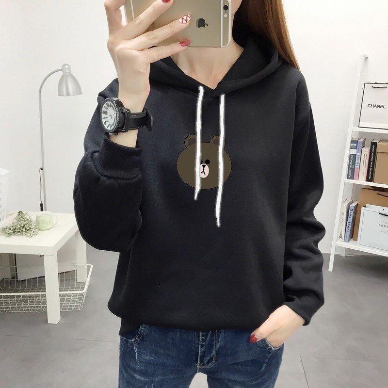Áo hoodies form to y hình chất nỉ